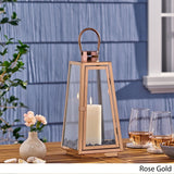 Detroit Modern Outdoor 15" Stainless Steel Lantern by Christopher Knight Home