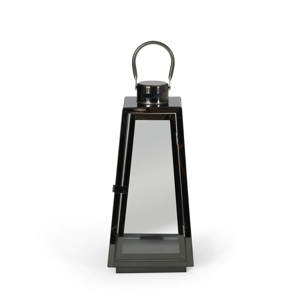 Detroit Modern Outdoor 15" Stainless Steel Lantern by Christopher Knight Home