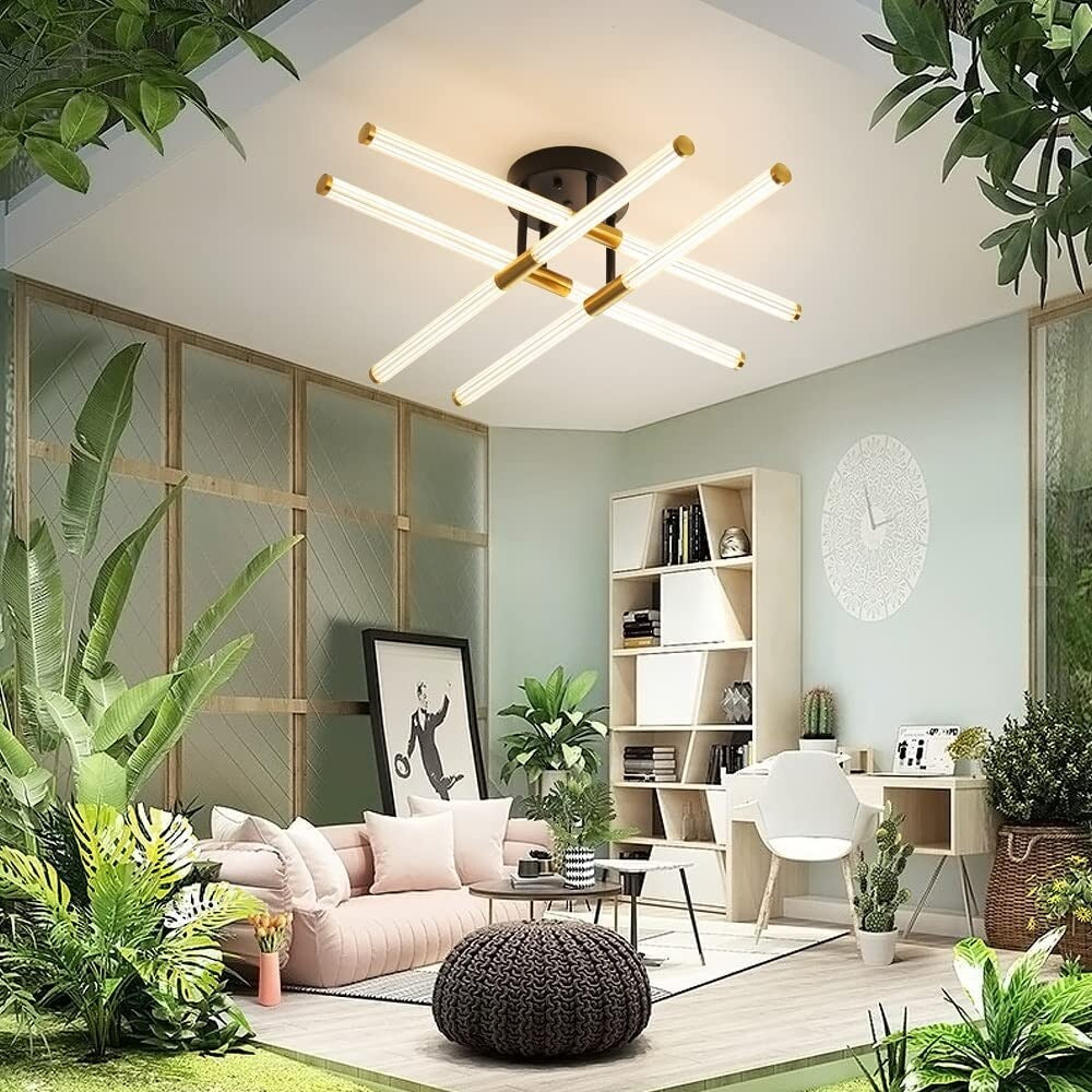 Deyidn LED Chandeliers Mid Century Modern Ceiling Light - Gold