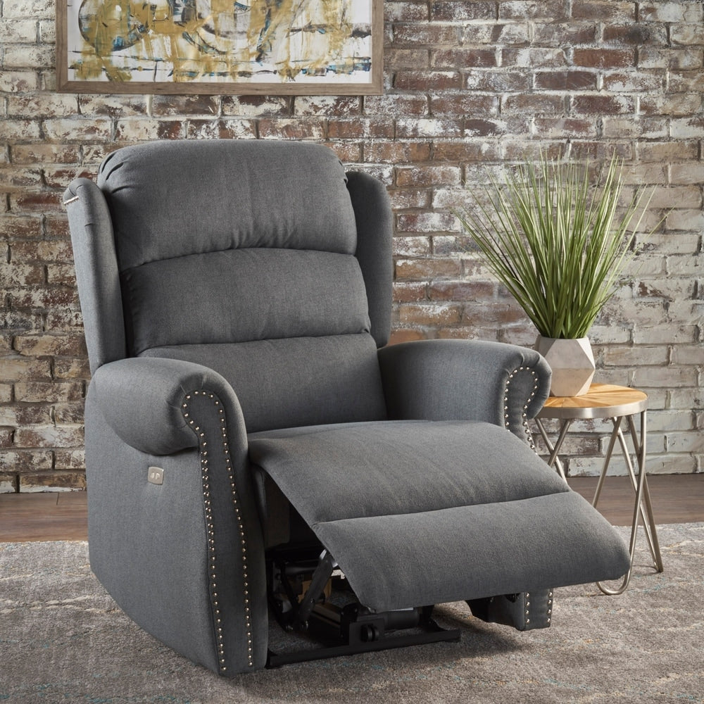 Dezzie Fabric Power Recliner by Christopher Knight Home