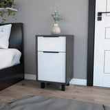 FM Furniture Luxor Z Nightstand with One Cabinet, Superior Top, and One Drawer
