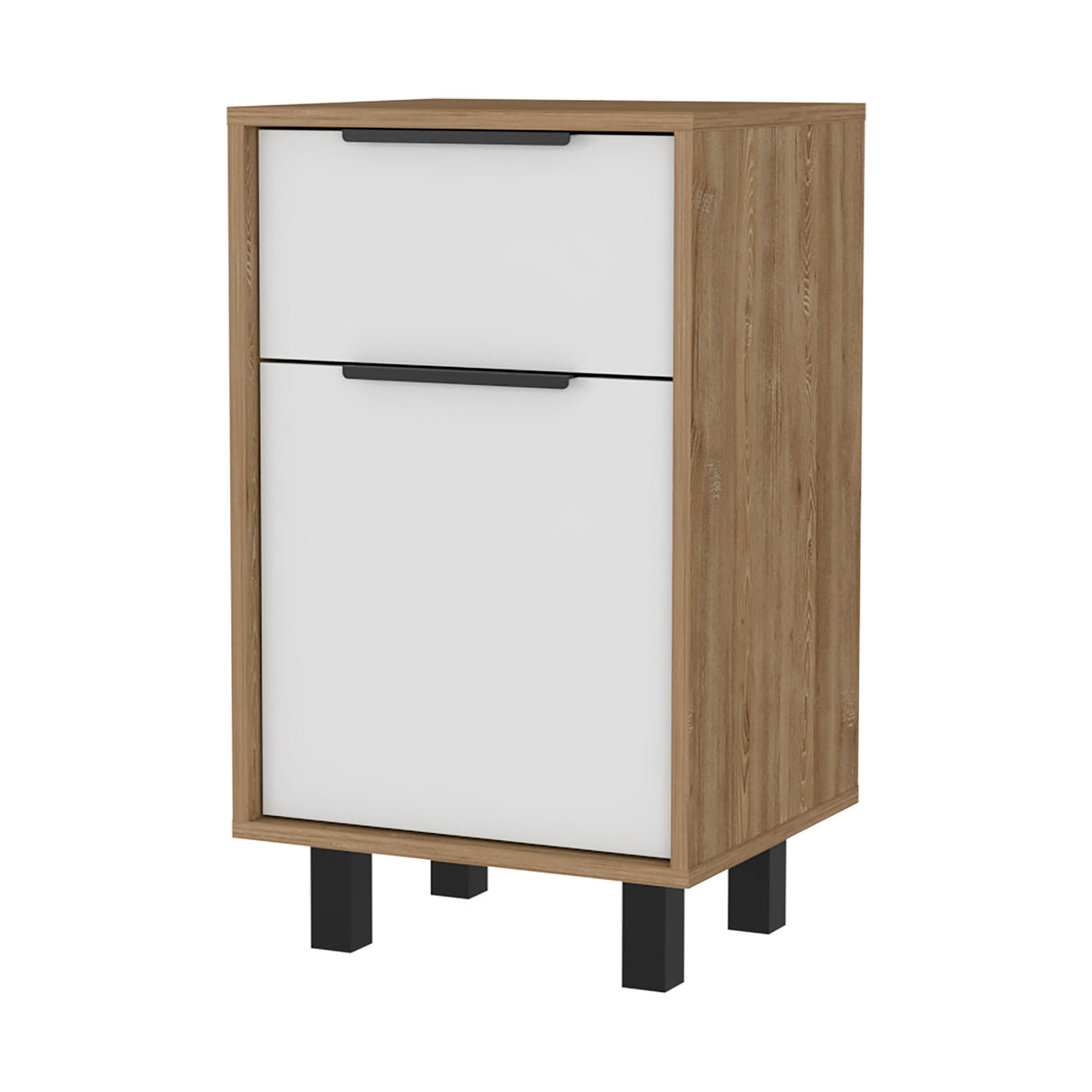 FM Furniture Luxor Z Nightstand with One Cabinet, Superior Top, and One Drawer