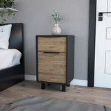 FM Furniture Luxor Z Nightstand with One Cabinet, Superior Top, and One Drawer