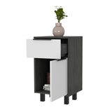 FM Furniture Luxor Z Nightstand with One Cabinet, Superior Top, and One Drawer