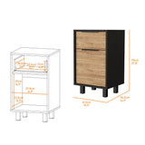FM Furniture Luxor Z Nightstand with One Cabinet, Superior Top, and One Drawer