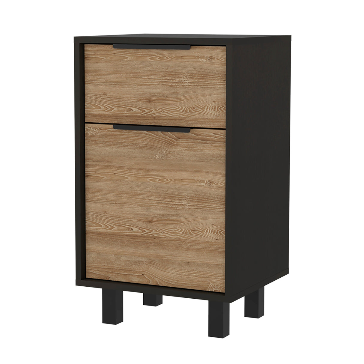 FM Furniture Luxor Z Nightstand with One Cabinet, Superior Top, and One Drawer