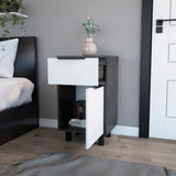 FM Furniture Luxor Z Nightstand with One Cabinet, Superior Top, and One Drawer