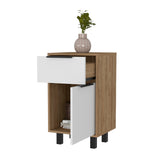 FM Furniture Luxor Z Nightstand with One Cabinet, Superior Top, and One Drawer