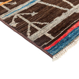 Overton Moroccan, One-of-a-Kind Hand-Knotted Area Rug - Brown, 4' 10" x 8' 0" - 4'10" x 8'