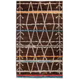 Overton Moroccan, One-of-a-Kind Hand-Knotted Area Rug - Brown, 4' 10" x 8' 0" - 4'10" x 8'