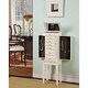 Diamante White 6-Drawer Jewelry Armoire