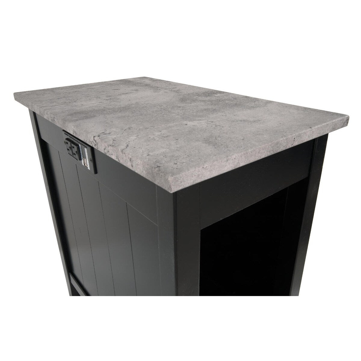Diamenton Black Contemporary Chair Side End Table