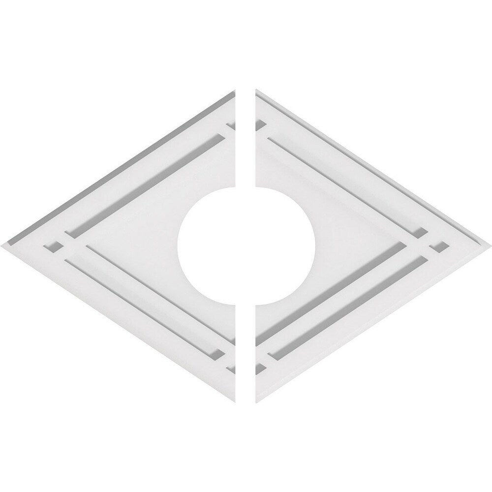 Diamond Architectural Grade PVC Contemporary Ceiling Medallion