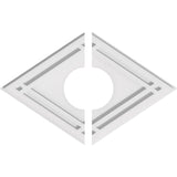Diamond Architectural Grade PVC Contemporary Ceiling Medallion