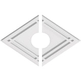 Diamond Architectural Grade PVC Contemporary Ceiling Medallion