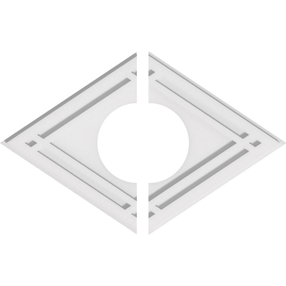 Diamond Architectural Grade PVC Contemporary Ceiling Medallion