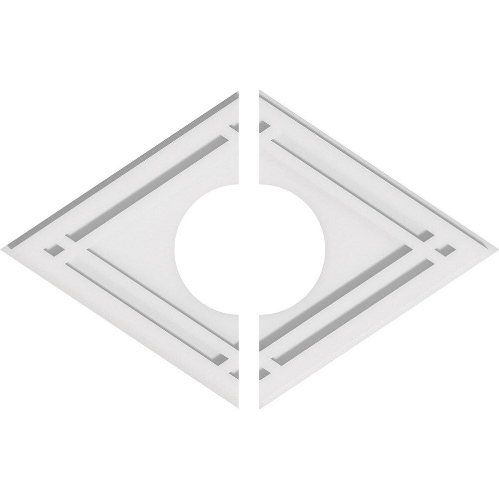 Diamond Architectural Grade PVC Contemporary Ceiling Medallion