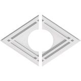 Diamond Architectural Grade PVC Contemporary Ceiling Medallion
