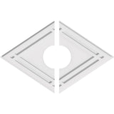 Diamond Architectural Grade PVC Contemporary Ceiling Medallion