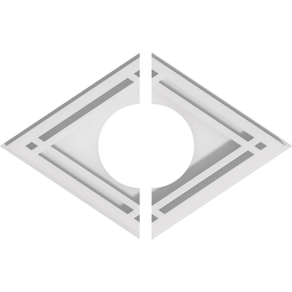Diamond Architectural Grade PVC Contemporary Ceiling Medallion