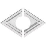 Diamond Architectural Grade PVC Contemporary Ceiling Medallion