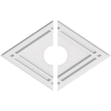 Diamond Architectural Grade PVC Contemporary Ceiling Medallion