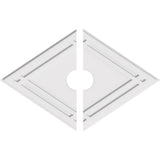 Diamond Architectural Grade PVC Contemporary Ceiling Medallion