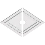 Diamond Architectural Grade PVC Contemporary Ceiling Medallion