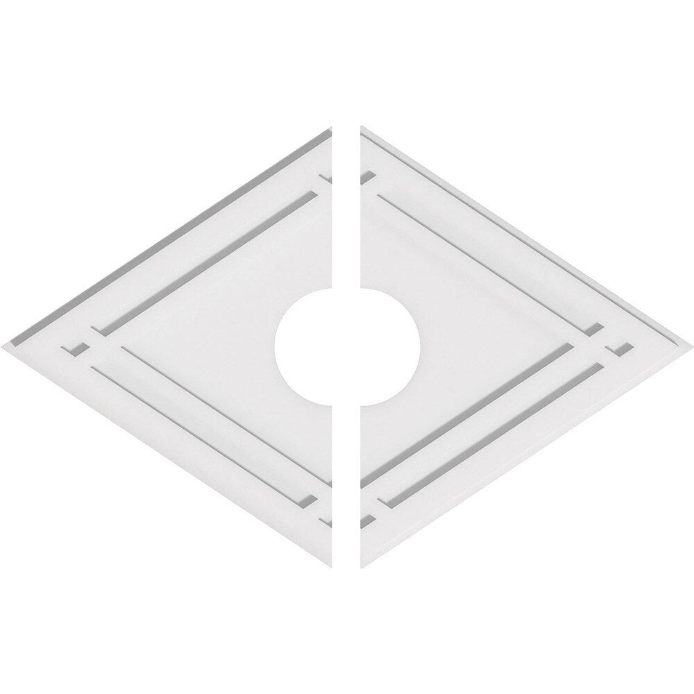 Diamond Architectural Grade PVC Contemporary Ceiling Medallion