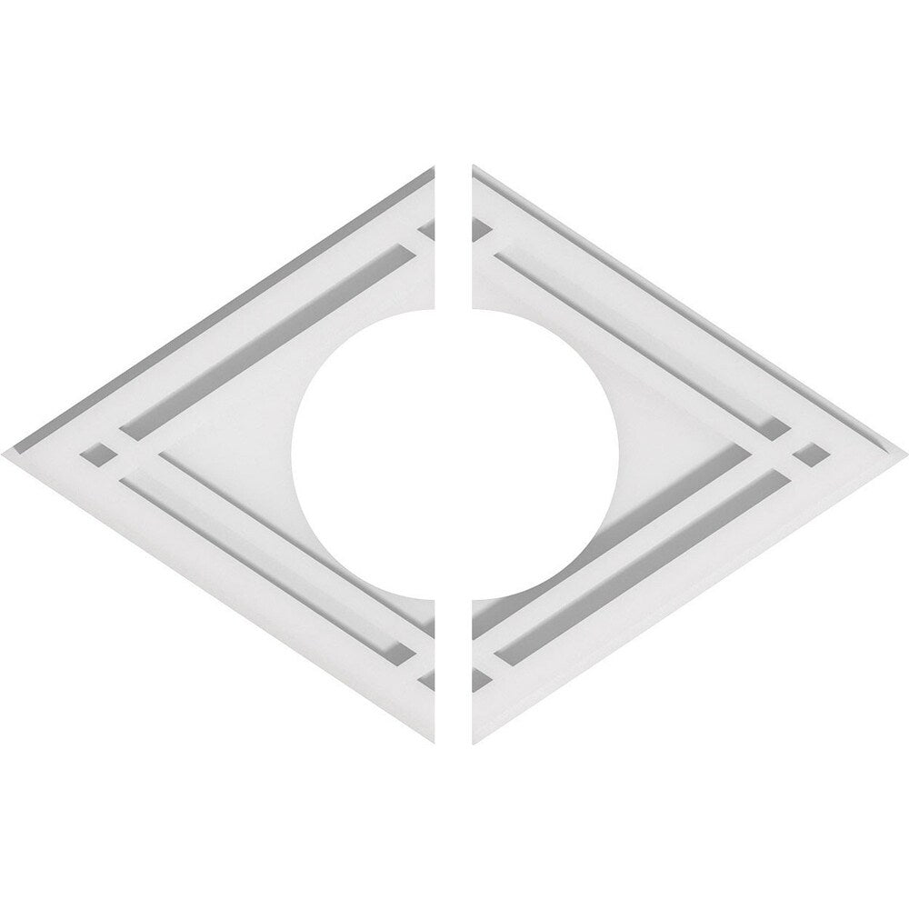 Diamond Architectural Grade PVC Contemporary Ceiling Medallion