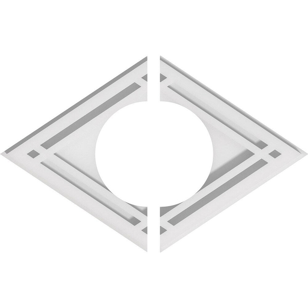Diamond Architectural Grade PVC Contemporary Ceiling Medallion