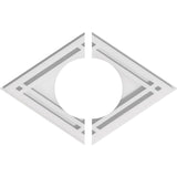 Diamond Architectural Grade PVC Contemporary Ceiling Medallion