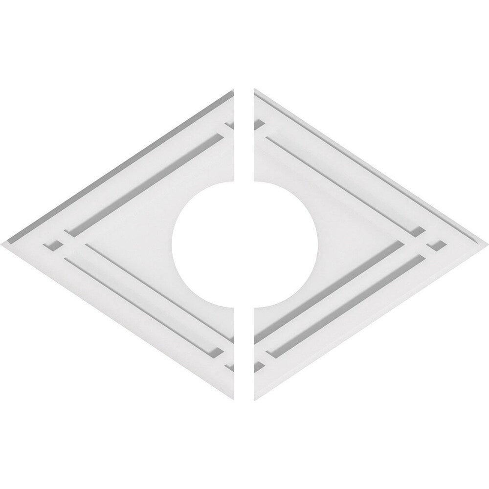 Diamond Architectural Grade PVC Contemporary Ceiling Medallion