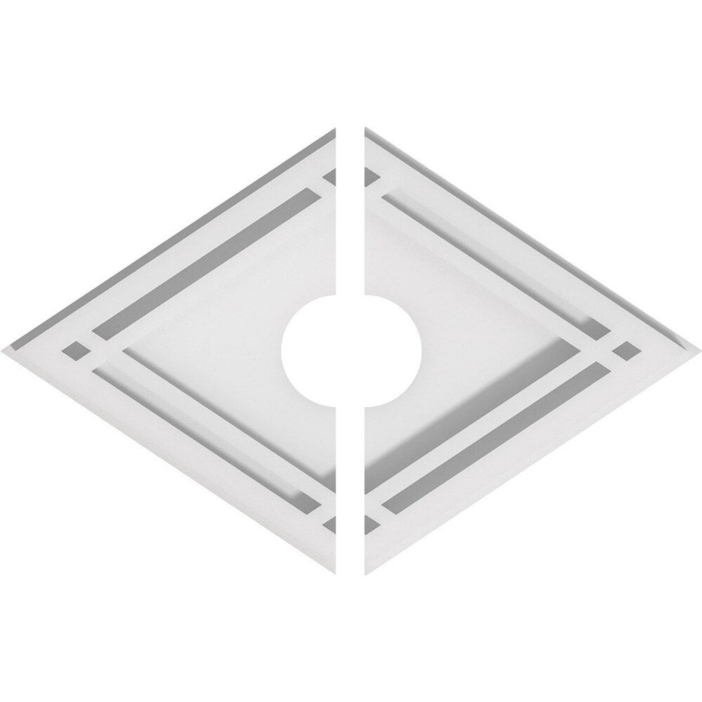 Diamond Architectural Grade PVC Contemporary Ceiling Medallion