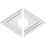 Diamond Architectural Grade PVC Contemporary Ceiling Medallion