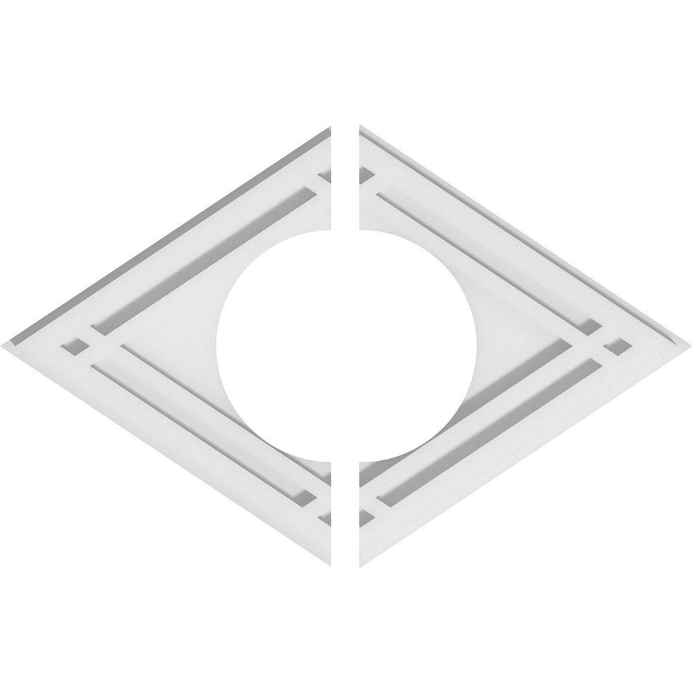Diamond Architectural Grade PVC Contemporary Ceiling Medallion
