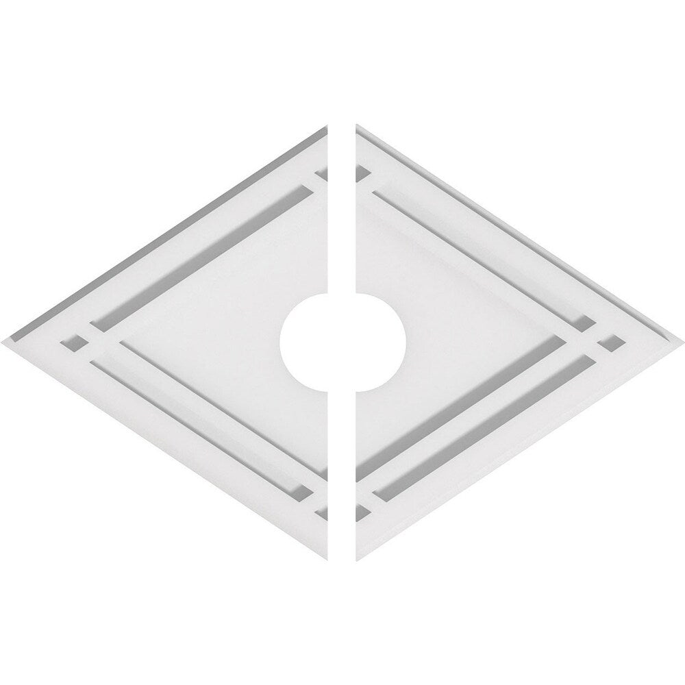Diamond Architectural Grade PVC Contemporary Ceiling Medallion