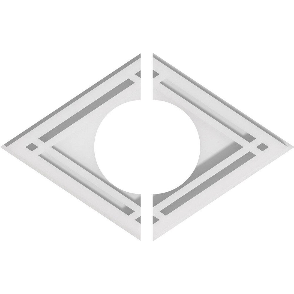 Diamond Architectural Grade PVC Contemporary Ceiling Medallion