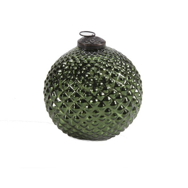 Diamond Design Glass Ball Ornament