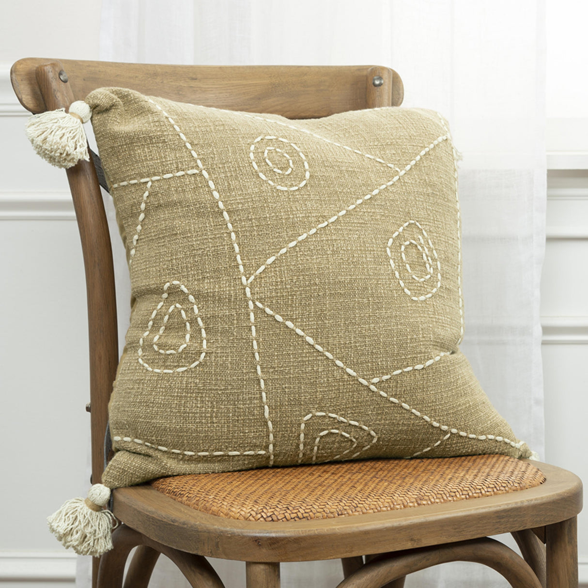 Diamond Textured Cotton Pillow Cover