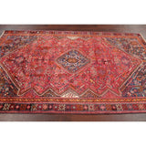 Diamond Vintage Hand Knotted Tribal Shiraz Persian Oriental Area Rug - 8'4" X 5'0"