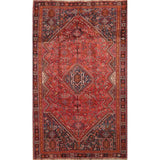Diamond Vintage Hand Knotted Tribal Shiraz Persian Oriental Area Rug - 8'4" X 5'0"