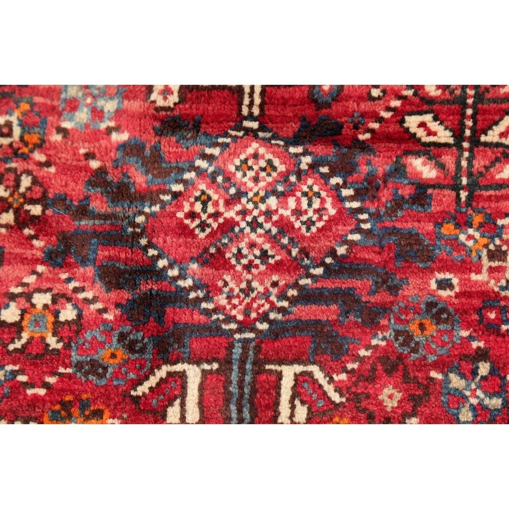 Diamond Vintage Hand Knotted Tribal Shiraz Persian Oriental Area Rug - 8'4" X 5'0"