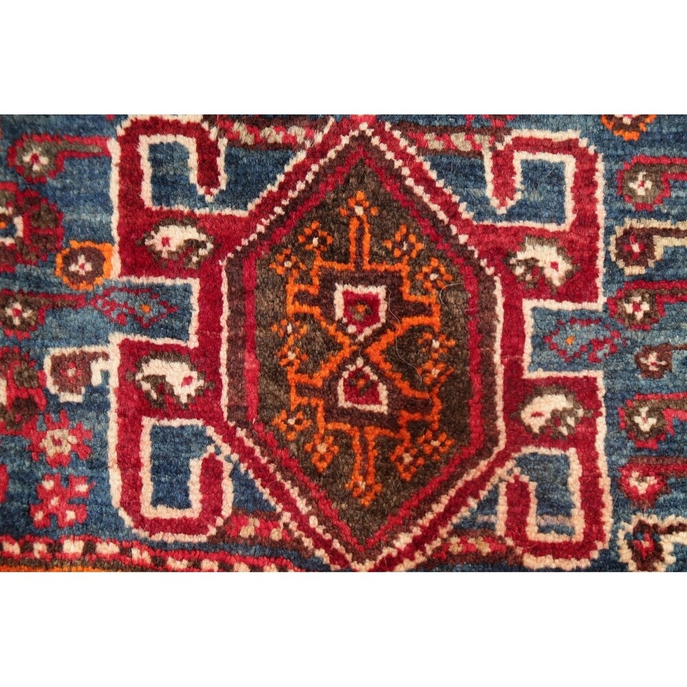 Diamond Vintage Hand Knotted Tribal Shiraz Persian Oriental Area Rug - 8'4" X 5'0"