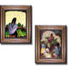 Diego Rivera 'Flower Seller and Flower Vendor' Framed 2-piece Canvas Set