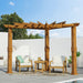 Dilan Outdoor Acacia Wood Triangle Pergola by Christopher Knight Home