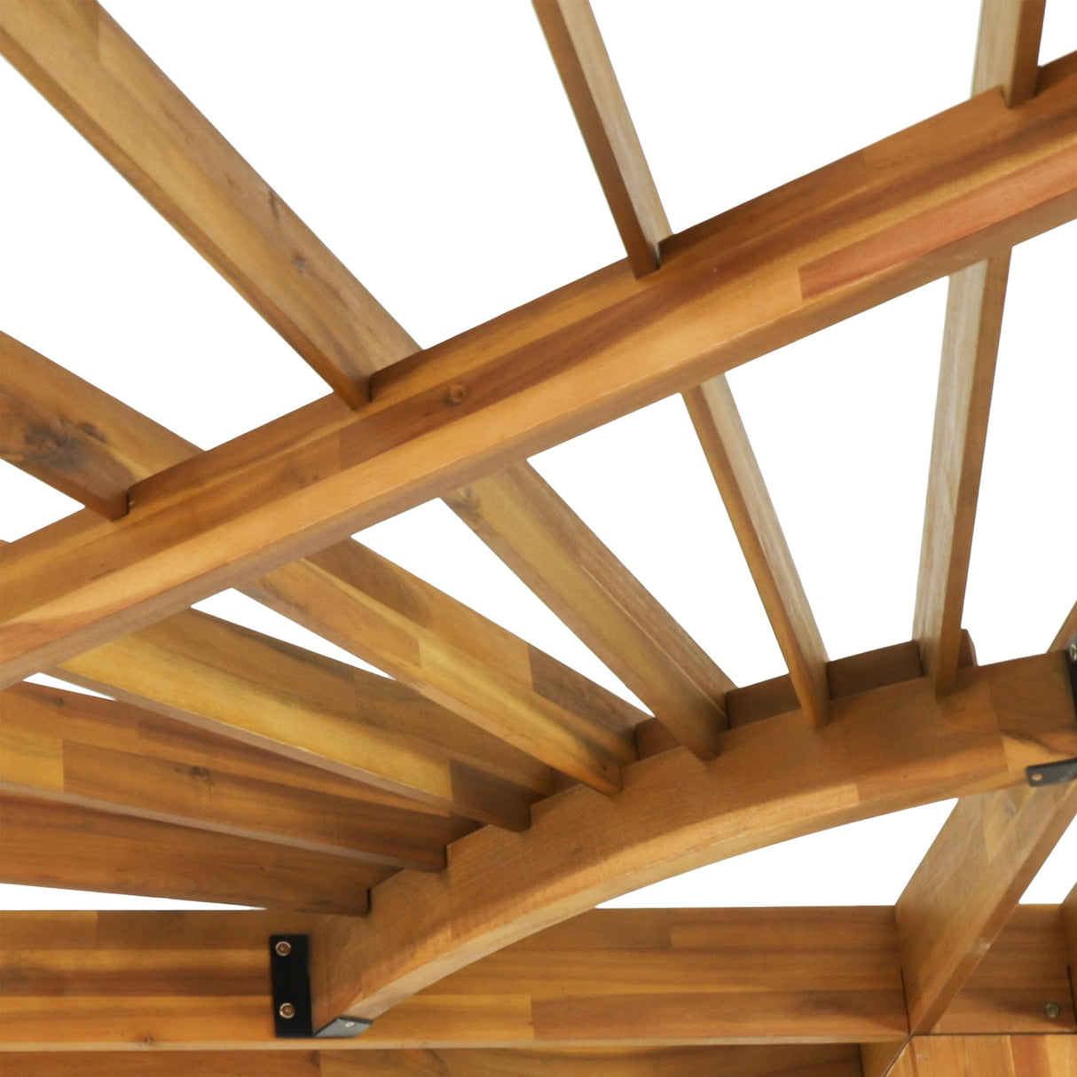 Dilan Outdoor Acacia Wood Triangle Pergola by Christopher Knight Home