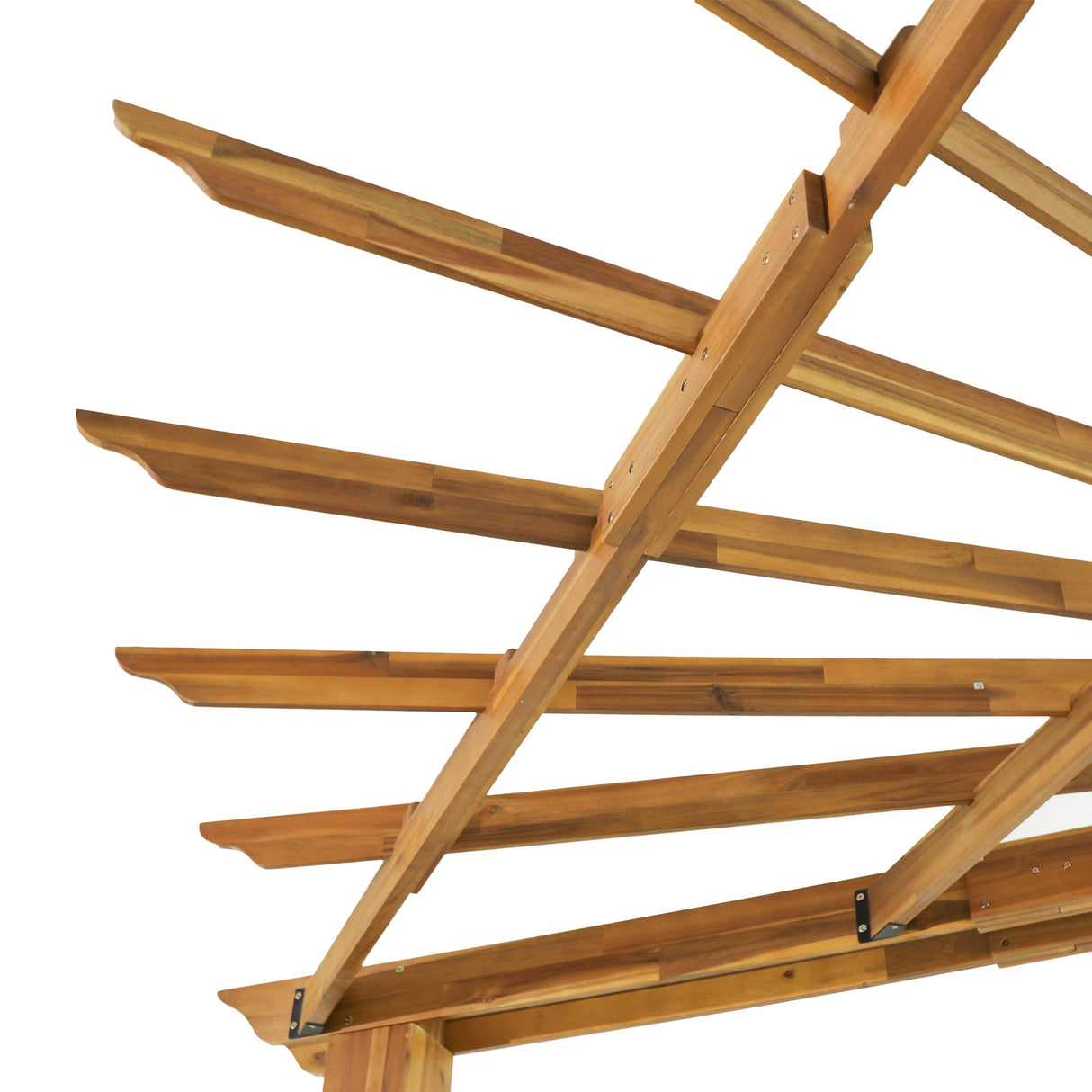 Dilan Outdoor Acacia Wood Triangle Pergola by Christopher Knight Home