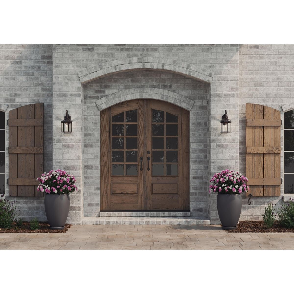 Dillard Collection One-Light Antique Bronze Outdoor Wall Lantern - 9.75 in x 9.5 in x 18.12 in