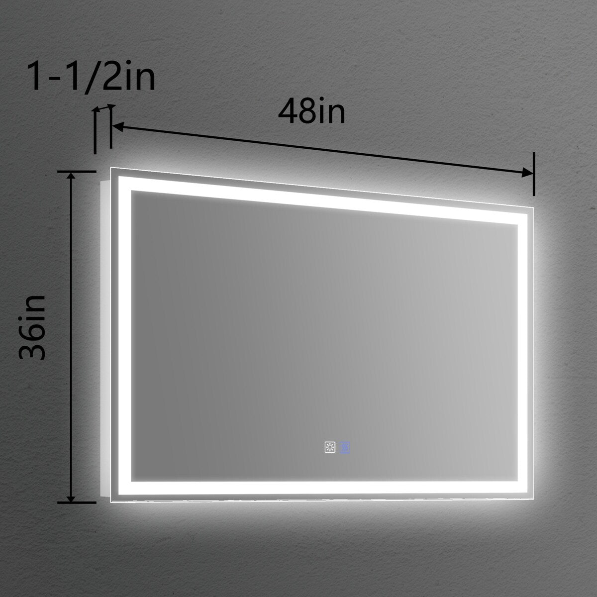 Dimmable LED Bathroom Vanity Mirror with Anti-Fog, Backlit + Front Lit